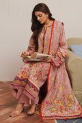Zellbury | Unstitched 3 Piece Cambric | Shirt Shalwar Dupatta - 0041 - House Of Hania