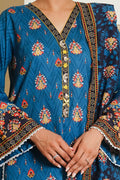 Zellbury | Unstitched 3 Piece Cambric | Shirt Shalwar Dupatta - 0042 - House Of Hania