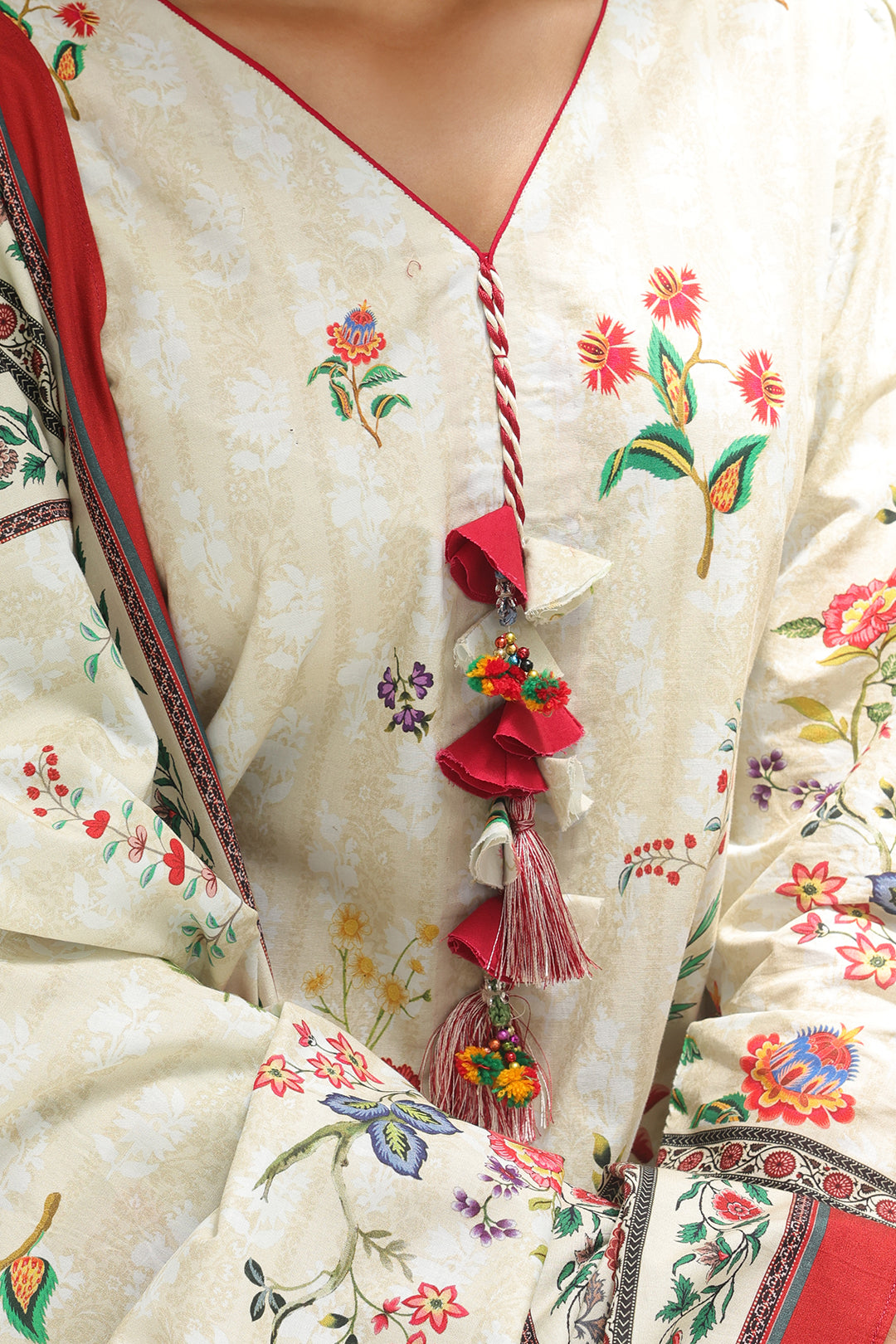 Zellbury | Unstitched 3 Piece Cambric | Shirt Shalwar Dupatta - 0044 - House Of Hania