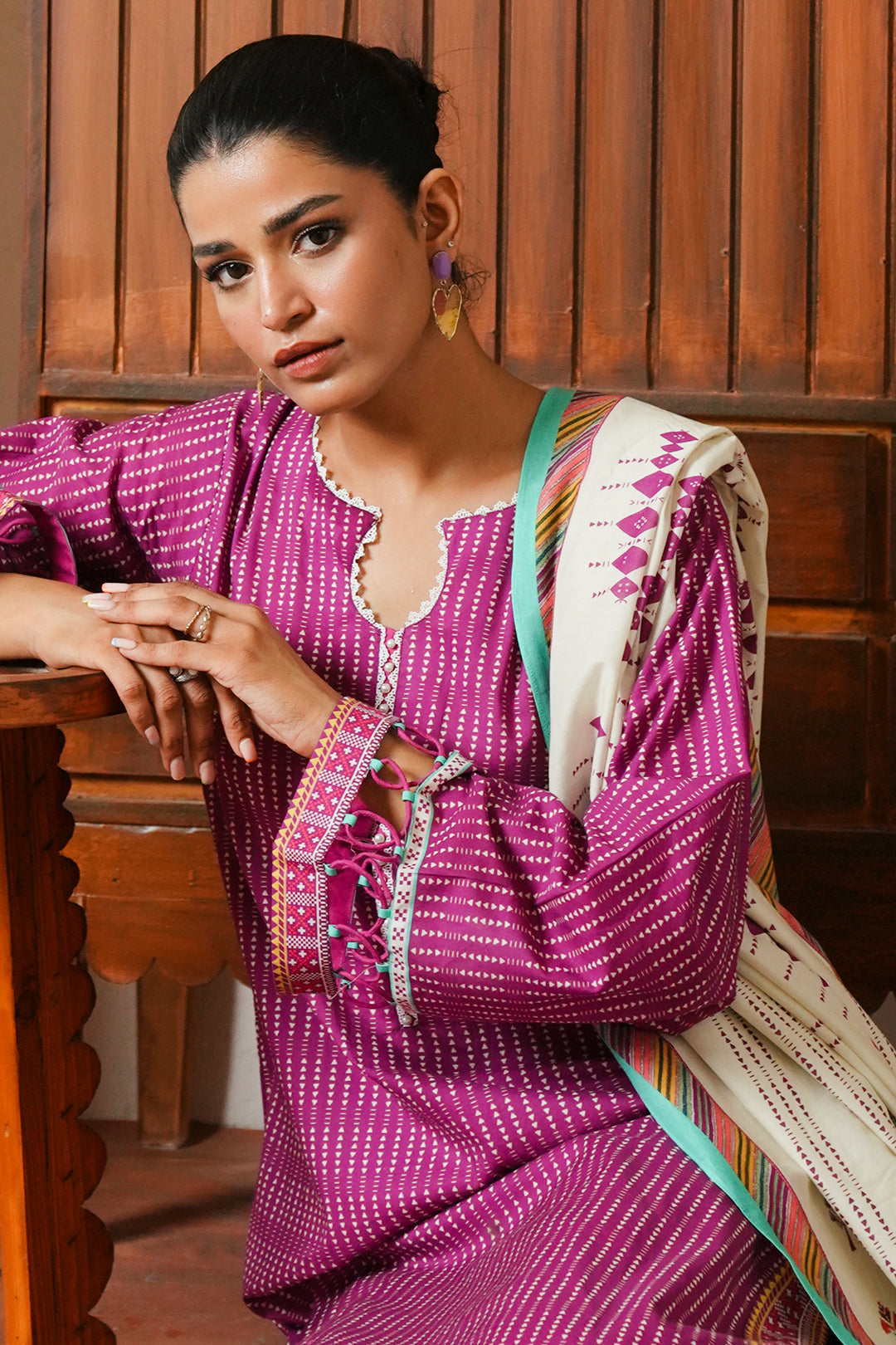 Zellbury | Unstitched 3 Piece Cambric | Shirt Shalwar Dupatta - 0052 - House Of Hania