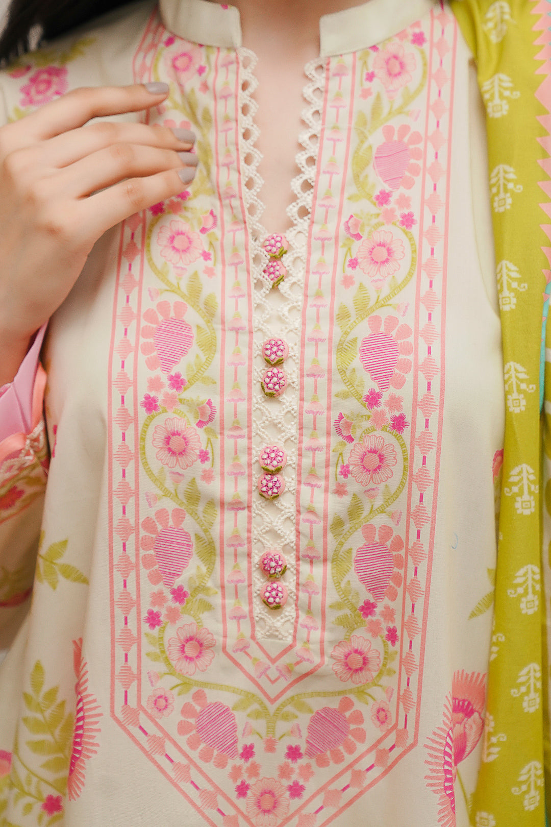 Zellbury | Unstitched 3 Piece Cambric | Shirt Shalwar Dupatta - 0057 - House Of Hania