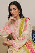 Zellbury | Unstitched 3 Piece Cambric | Shirt Shalwar Dupatta - 0057 - House Of Hania