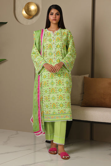 Zellbury | Unstitched 3 Piece Cambric | Shirt Shalwar Dupatta - 0115 - House Of Hania
