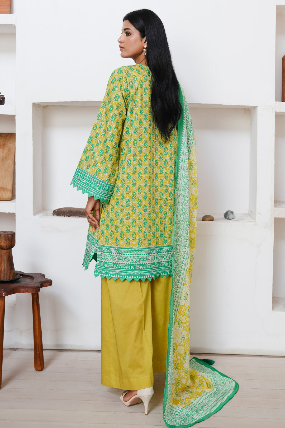 Zellbury | Unstitched 3 Piece Cambric | Shirt Shalwar Dupatta - 0117 - House Of Hania