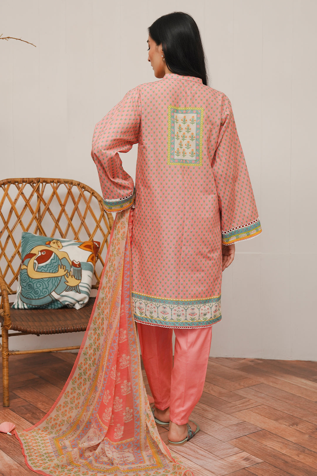 Zellbury | Unstitched 3 Piece Cambric | Shirt Shalwar Dupatta - 0119 - House Of Hania