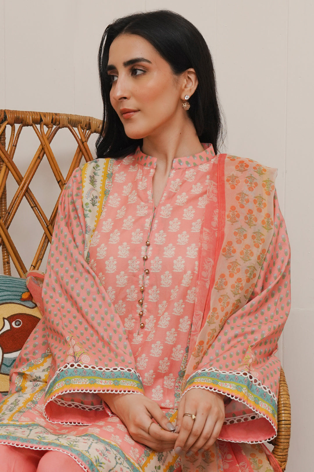 Zellbury | Unstitched 3 Piece Cambric | Shirt Shalwar Dupatta - 0119 - House Of Hania