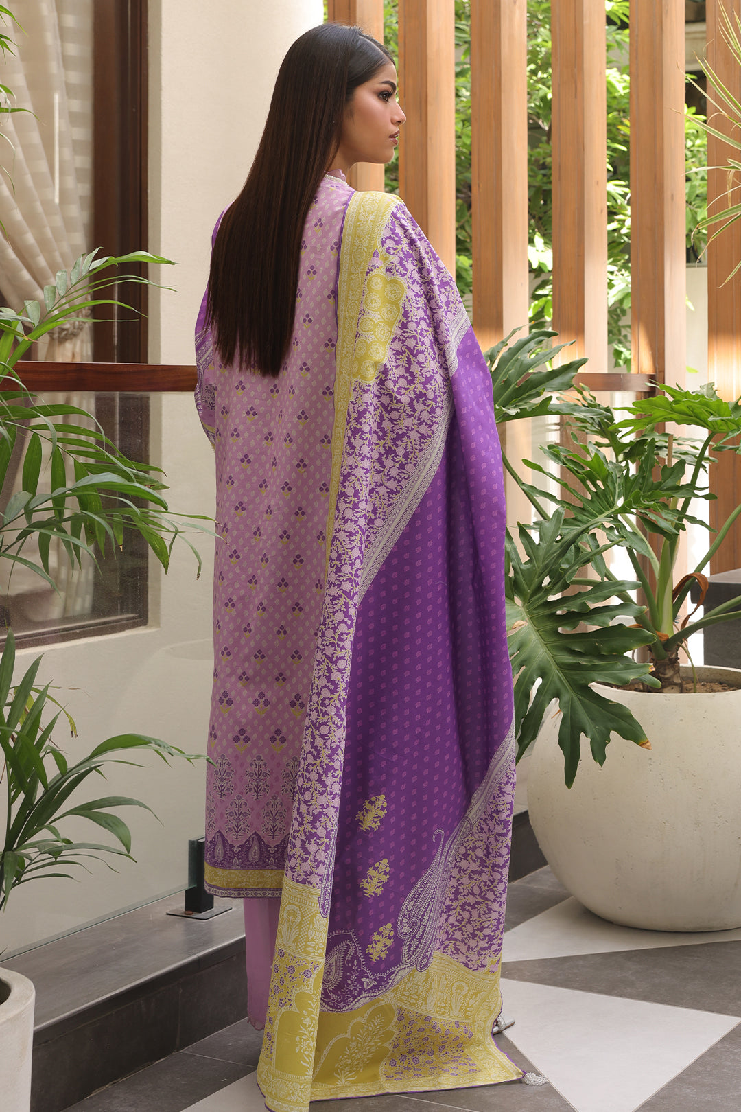 Zellbury | Unstitched 3 Piece Cambric | Shirt Shalwar Dupatta - 0125 - House Of Hania