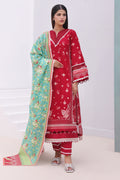 Zellbury | Unstitched 3 Piece Cambric | Shirt Shalwar Dupatta - 0136 - House Of Hania