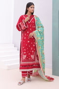 Zellbury | Unstitched 3 Piece Cambric | Shirt Shalwar Dupatta - 0136 - House Of Hania