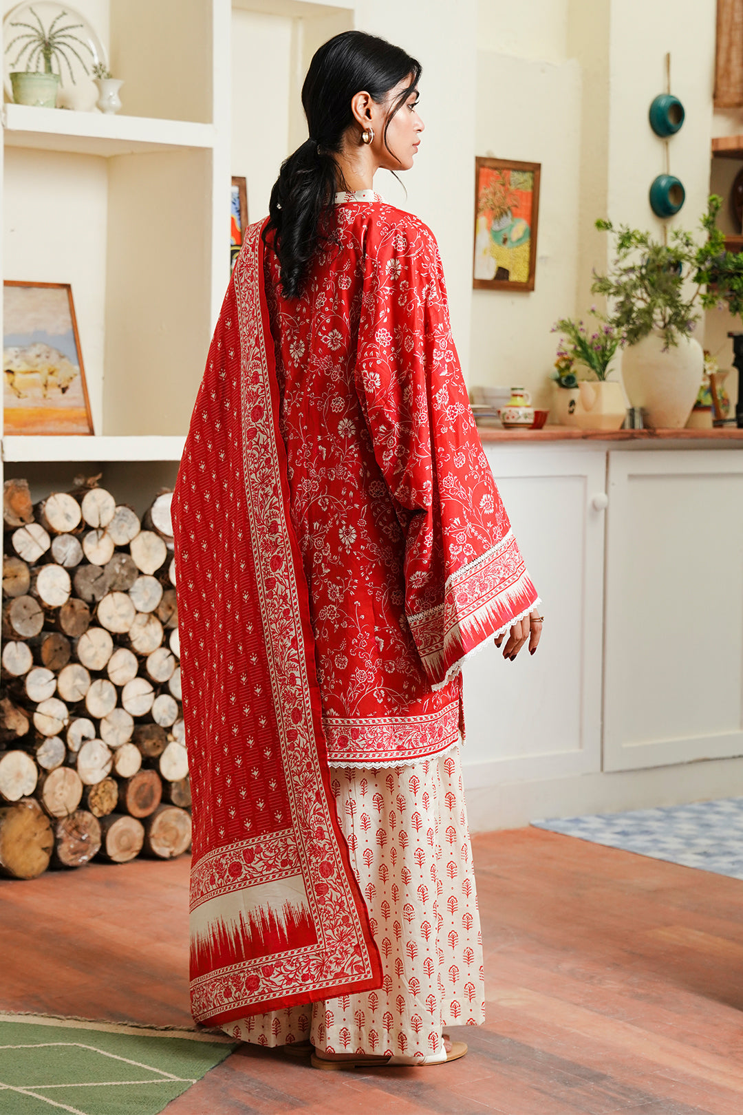 Zellbury | Unstitched 3 Piece Cambric | Shirt Shalwar Dupatta - 0139 - House Of Hania