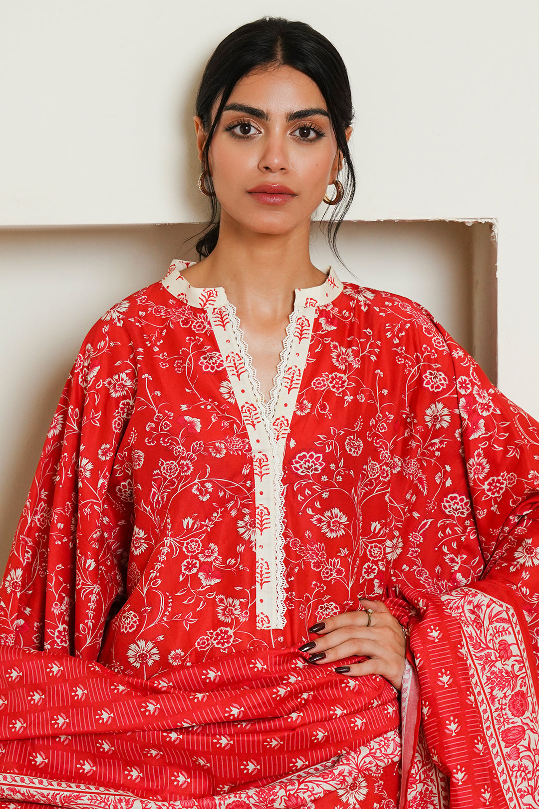 Zellbury | Unstitched 3 Piece Cambric | Shirt Shalwar Dupatta - 0139 - House Of Hania