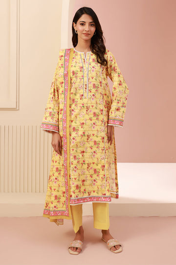 Zellbury | Unstitched 3 Piece Cambric | Shirt Shalwar Dupatta - 0627 - House Of Hania