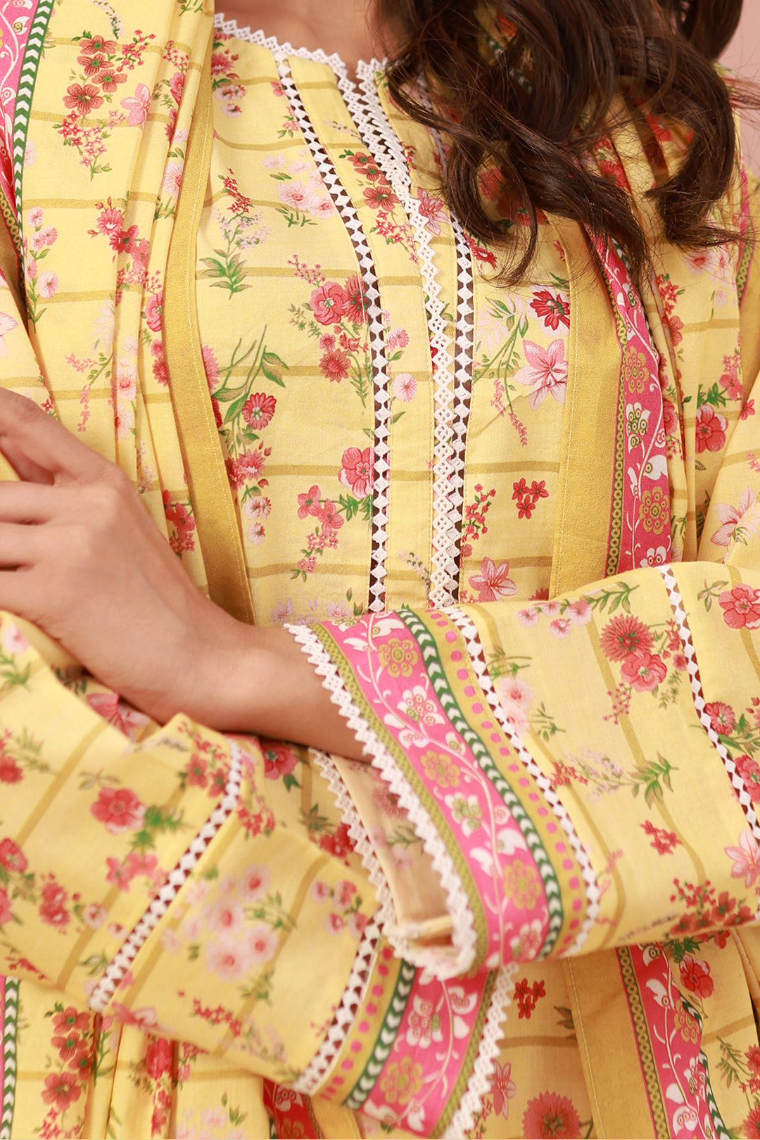 Zellbury | Unstitched 3 Piece Cambric | Shirt Shalwar Dupatta - 0627 - House Of Hania