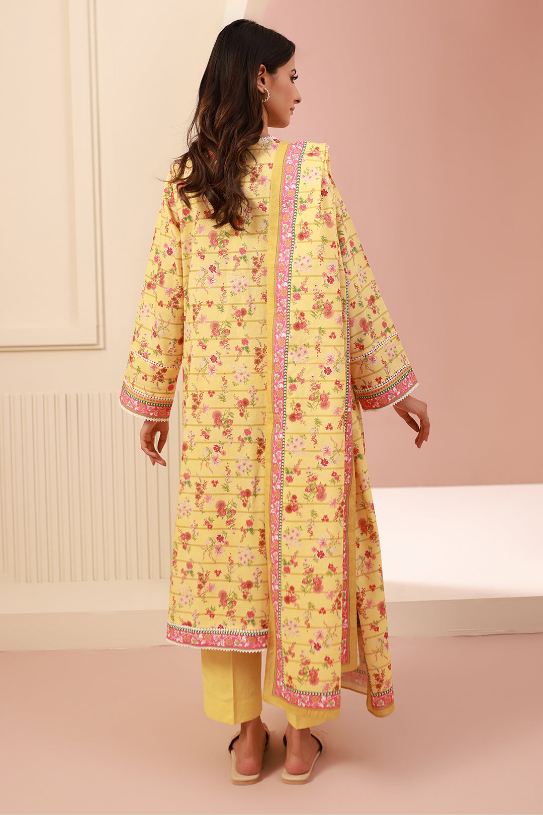 Zellbury | Unstitched 3 Piece Cambric | Shirt Shalwar Dupatta - 0627 - House Of Hania