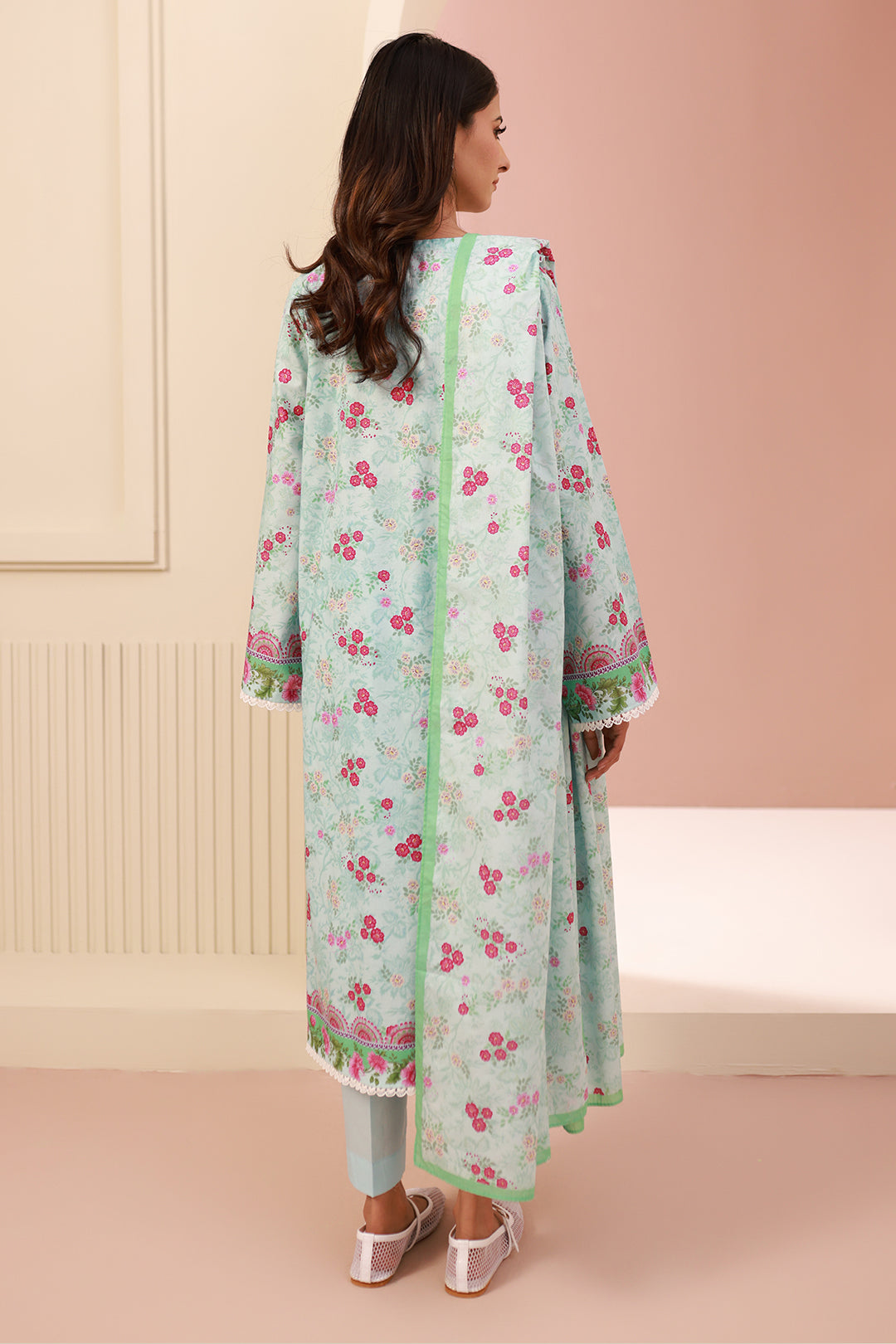 Zellbury | Unstitched 3 Piece Cambric | Shirt Shalwar Dupatta - 0629 - House Of Hania