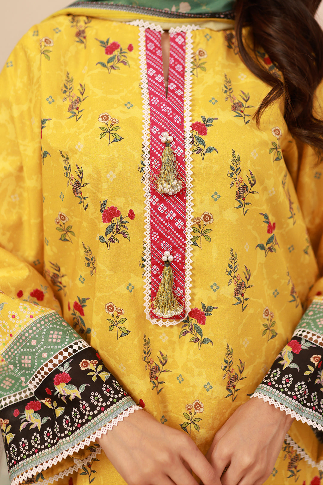 Zellbury | Unstitched 3 Piece Cambric | Shirt Shalwar Dupatta - 0631 - House Of Hania