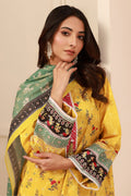 Zellbury | Unstitched 3 Piece Cambric | Shirt Shalwar Dupatta - 0631 - House Of Hania