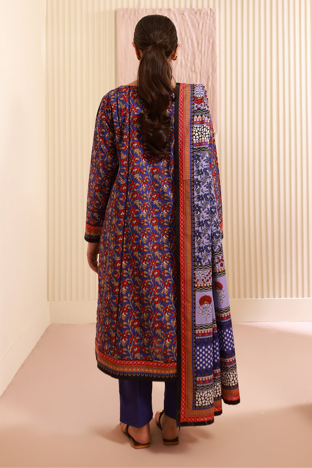 Zellbury | Unstitched 3 Piece Cambric | Shirt Shalwar Dupatta - 0632 - House Of Hania