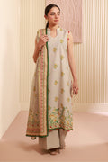 Zellbury | Unstitched 3 Piece Cambric | Shirt Shalwar Dupatta - 0633 - House Of Hania