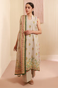 Zellbury | Unstitched 3 Piece Cambric | Shirt Shalwar Dupatta - 0633 - House Of Hania