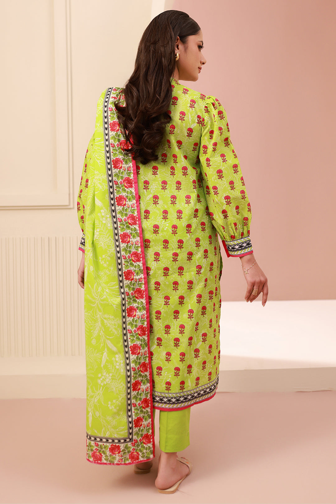 Zellbury | Unstitched 3 Piece Cambric | Shirt Shalwar Dupatta - 0634 - House Of Hania