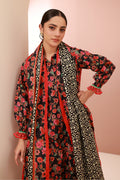 Zellbury | Unstitched 3 Piece Cambric | Shirt Shalwar Dupatta - 0636 - House Of Hania