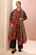 Zellbury | Unstitched 3 Piece Cambric | Shirt Shalwar Dupatta - 0636 - House Of Hania