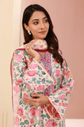 Zellbury | Unstitched 3 Piece Cambric | Shirt Shalwar Dupatta - 0640 - House Of Hania