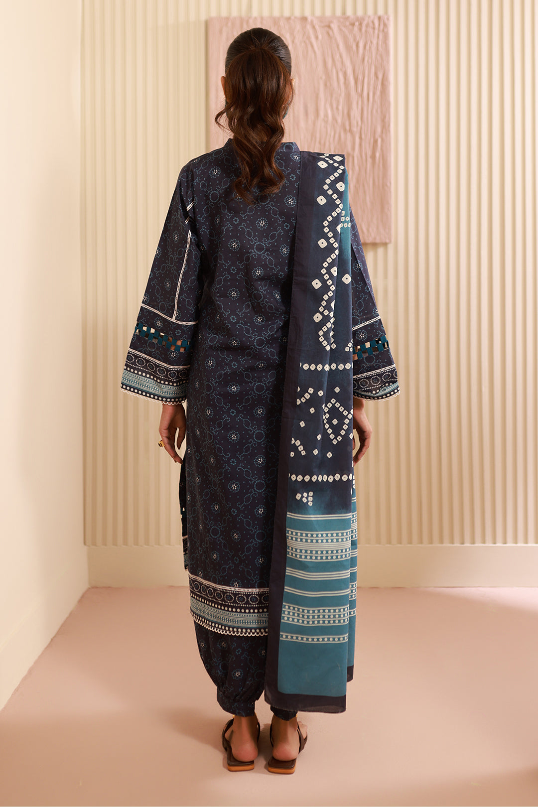 Zellbury | Unstitched 3 Piece Cambric | Shirt Shalwar Dupatta - 0642 - House Of Hania