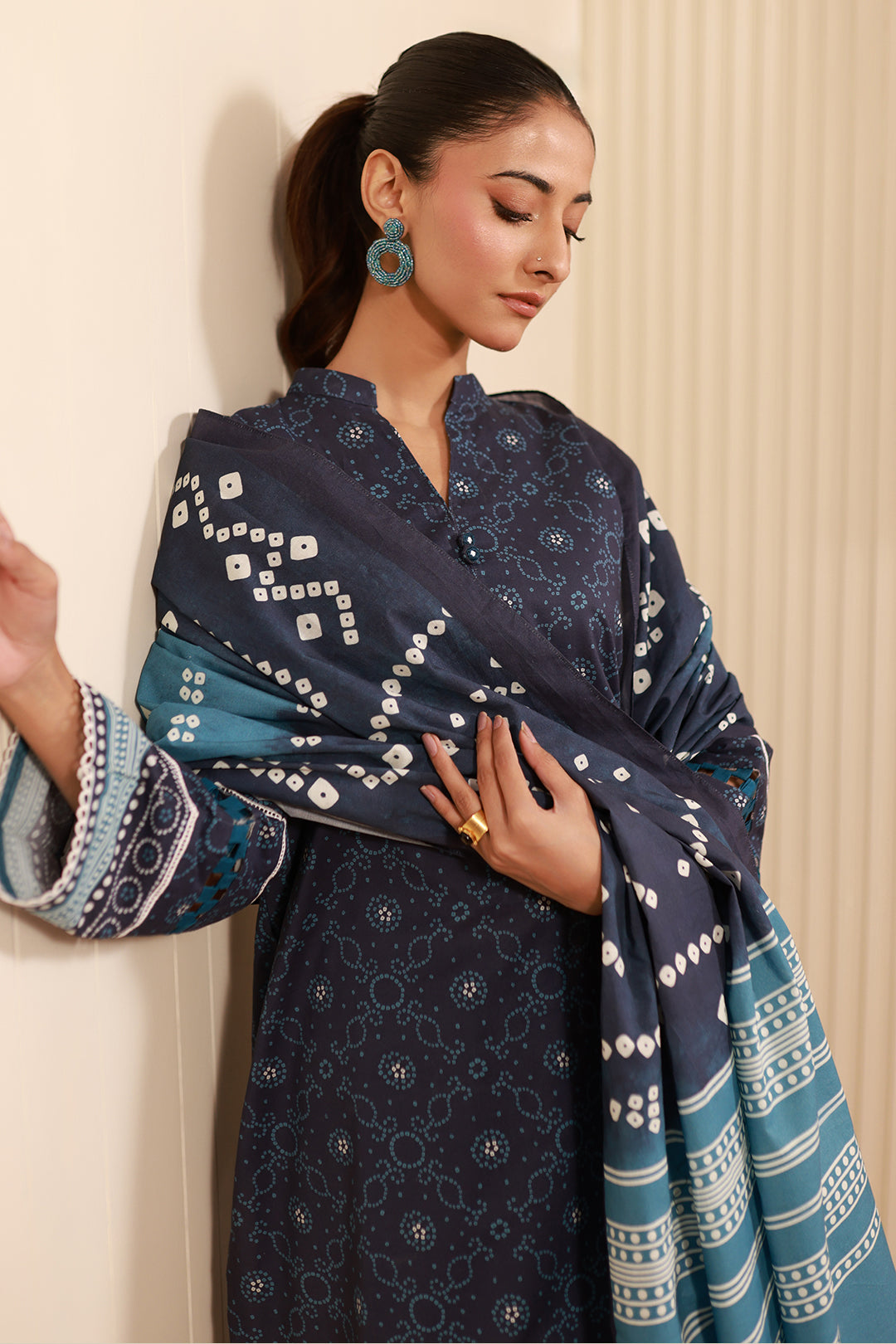 Zellbury | Unstitched 3 Piece Cambric | Shirt Shalwar Dupatta - 0642 - House Of Hania