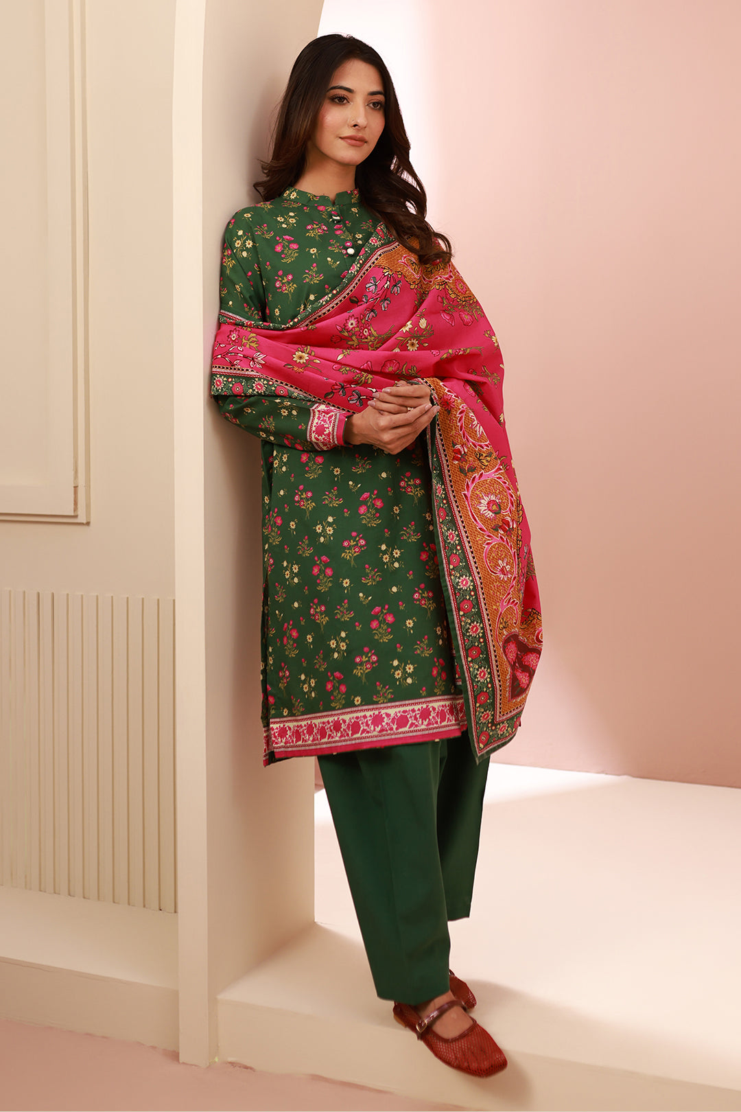 Zellbury | Unstitched 3 Piece Cambric | Shirt Shalwar Dupatta - 0662 - House Of Hania