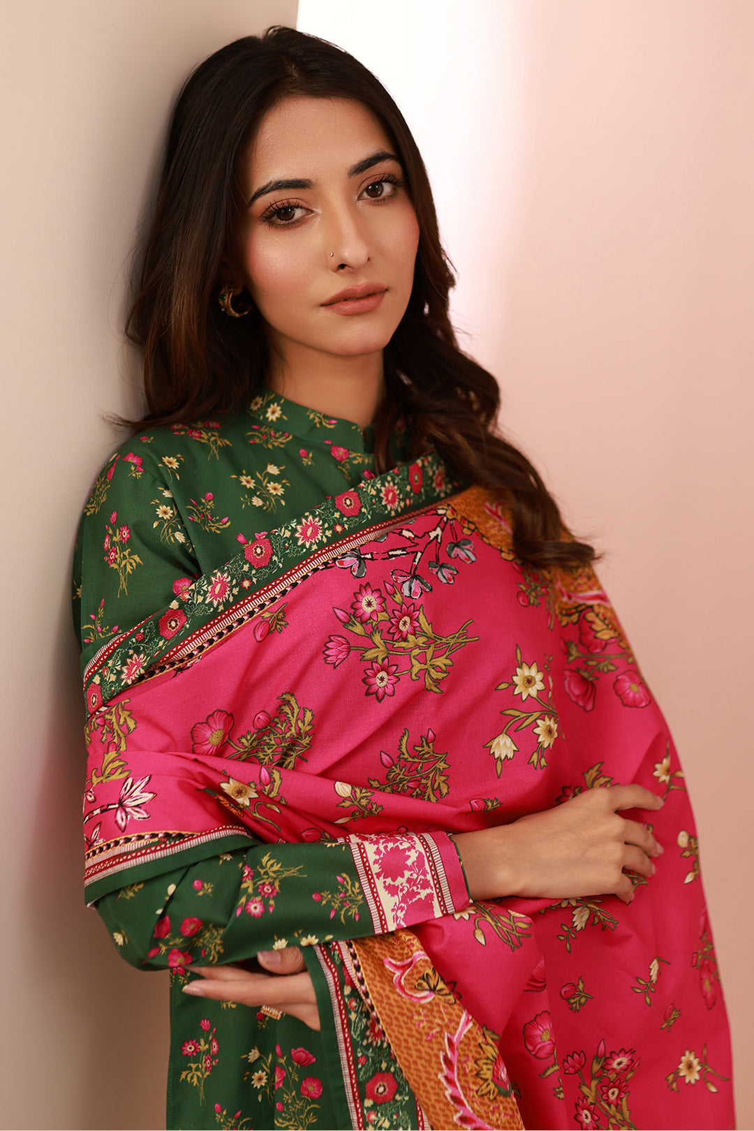Zellbury | Unstitched 3 Piece Cambric | Shirt Shalwar Dupatta - 0662 - House Of Hania