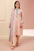 Zellbury | Unstitched 3 Piece Cambric | Shirt Shalwar Dupatta - 0664 - House Of Hania