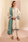 Zellbury | Unstitched 3 Piece Cambric | Shirt Shalwar Dupatta - 0668 - House Of Hania
