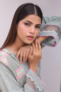 Zellbury | Unstitched 3 Piece Chambray | Embroidered Shirt Shalwar Dupatta - 0075 - House Of Hania