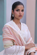 Zellbury | Unstitched 3 Piece Chambray | Embroidered Shirt Shalwar Dupatta - 0078 - House Of Hania