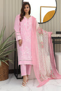 Zellbury | Unstitched 3 Piece Chambray | Embroidered Shirt Shalwar Dupatta - 0146 - House Of Hania