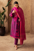 Zellbury | Unstitched 3 Piece Chambray | Embroidered Shirt Shalwar Dupatta - 0230 - House Of Hania