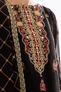 Zellbury | Unstitched 3 Piece Chiffon | Embroidered Shirt Shalwar Dupatta - 0293 - House Of Hania