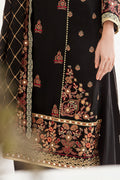 Zellbury | Unstitched 3 Piece Chiffon | Embroidered Shirt Shalwar Dupatta - 0293 - House Of Hania