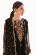 Zellbury | Unstitched 3 Piece Chiffon | Embroidered Shirt Shalwar Dupatta - 0293 - House Of Hania