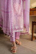 Zellbury | Unstitched 3 Piece Chikankari | Embroidered Shirt Shalwar Dupatta - 0703 - House Of Hania