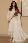 Zellbury | Unstitched 3 Piece Chikankari | Embroidered Shirt Shalwar Dupatta - 0704 - House Of Hania