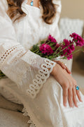 Zellbury | Unstitched 3 Piece Chikankari | Embroidered Shirt Shalwar Dupatta - 0704 - House Of Hania