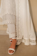 Zellbury | Unstitched 3 Piece Chikankari | Embroidered Shirt Shalwar Dupatta - 0704 - House Of Hania
