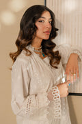 Zellbury | Unstitched 3 Piece Chikankari | Embroidered Shirt Shalwar Dupatta - 0704 - House Of Hania
