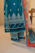 Zellbury | Unstitched 3 Piece Chikankari | Embroidered Shirt Shalwar Dupatta - 0705 - House Of Hania