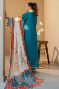 Zellbury | Unstitched 3 Piece Chikankari | Embroidered Shirt Shalwar Dupatta - 0705 - House Of Hania