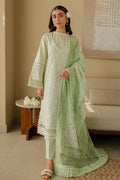 Zellbury | Unstitched 3 Piece Chikankari | Embroidered Shirt Shalwar Dupatta - 0706 - House Of Hania