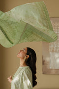 Zellbury | Unstitched 3 Piece Chikankari | Embroidered Shirt Shalwar Dupatta - 0706 - House Of Hania